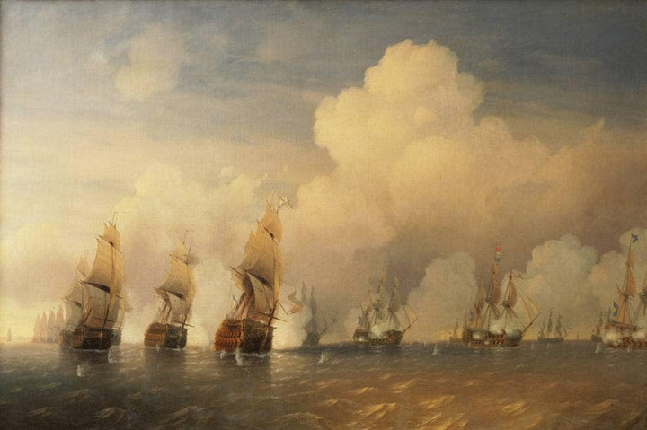 Battle of Krasnaya Gorka by Alexey Bogolyubov — hand-painted cultural oil painting reproduction on canvas