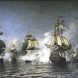 Battle of Osel Island by Alexey Bogolyubov — Oil Painting Reproduction