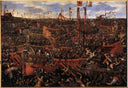 Battle of Salvore by Domenico Tintoretto — city oil painting wall art, Mannerism Late Renaissance