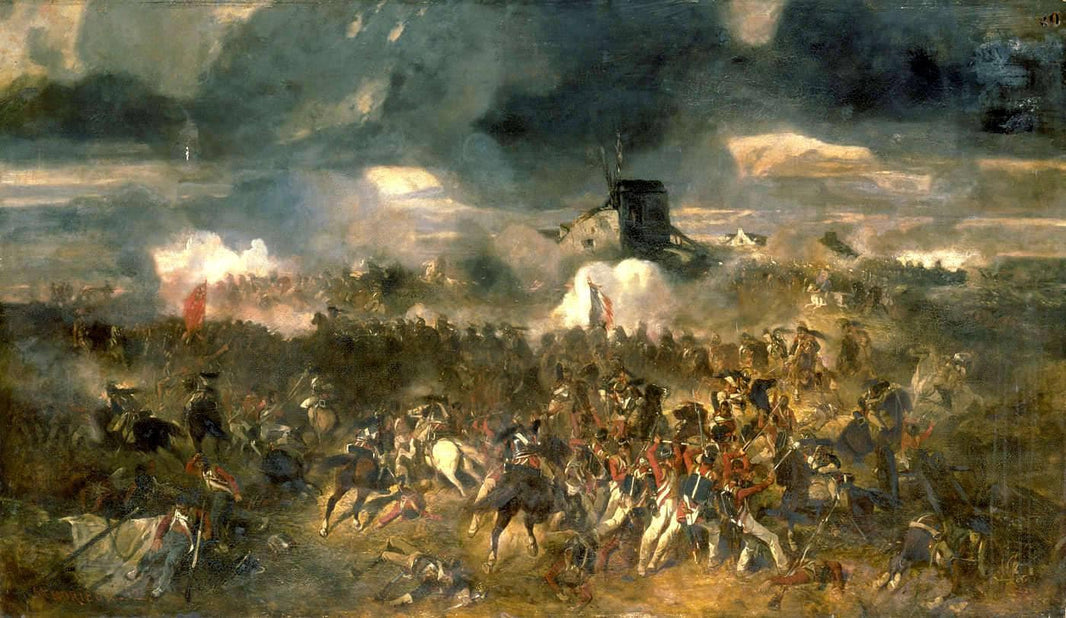 Battle of Waterloo, 18th of June 1815 by Clément-Auguste Andrieux — hand-painted cultural oil painting reproduction on canvas