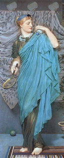 Battledore by Albert Joseph Moore, female oil painting wall art, Academicism