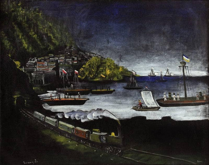 Batumi by Niko Pirosmani — hand-painted botanical oil painting reproduction on canvas