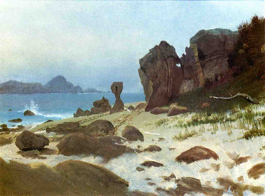 Bay of Monterey by Albert Bierstadt — hand-painted landscape oil painting reproduction on canvas