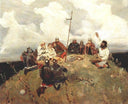 Bayan (sketch) by Viktor Vasnetsov — hand-painted cultural oil painting reproduction on canvas