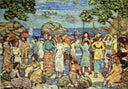 Beach at Gloucester by Maurice Prendergast — seascapes oil painting wall art, Post Impressionism