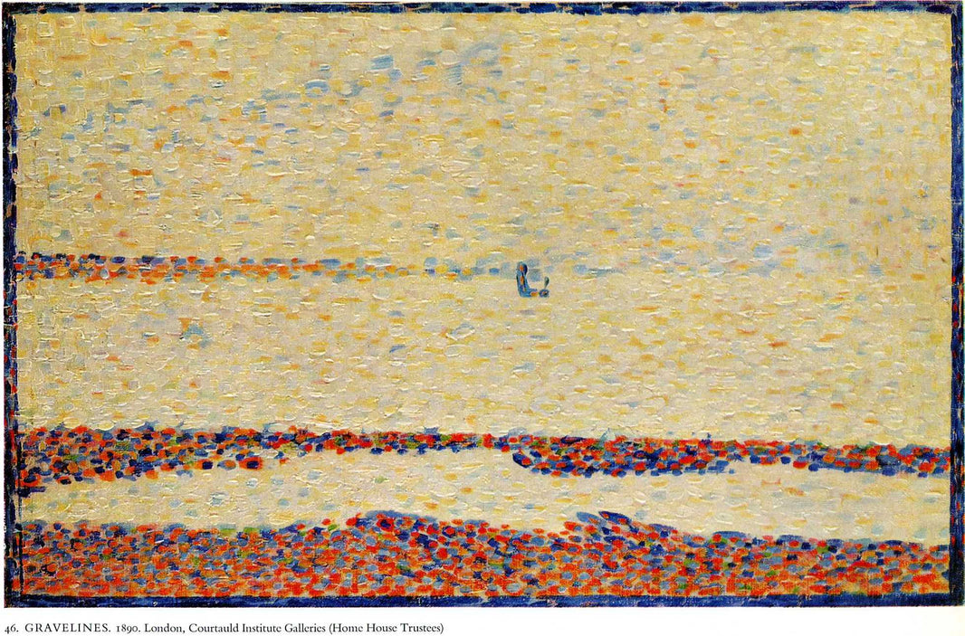 Beach at Gravelines by Georges Seurat — hand-painted abstract oil painting reproduction on canvas