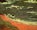 Beach at Le Pouldu by Paul Gauguin — river oil painting wall art