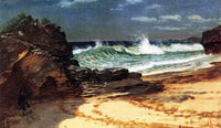 Beach at Nassau by Albert Bierstadt — hand-painted landscape oil painting reproduction on canvas