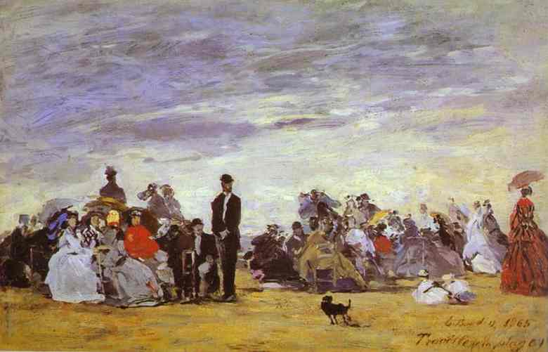 Beach at Trouville - Eugene Boudin