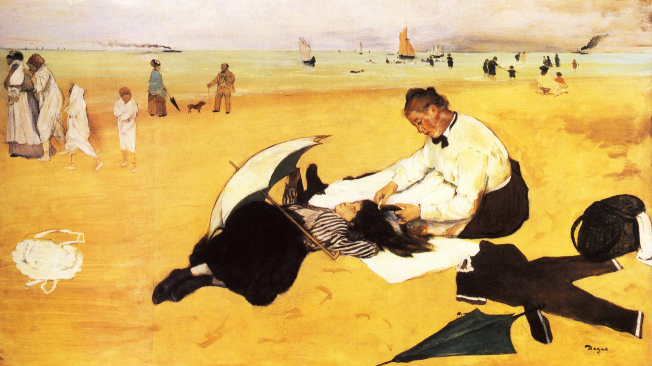 Beach Scene - Edgar Degas