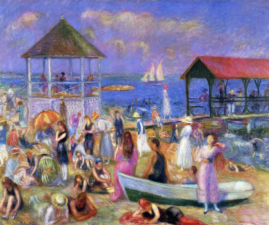 Beach Scene, New London - William James Glackens