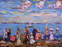 Beach Scene No. 4 by Maurice Prendergast — hand-painted abstract oil painting reproduction on canvas