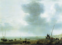 Beach View by Simon de Vlieger — rural oil painting wall art, Baroque