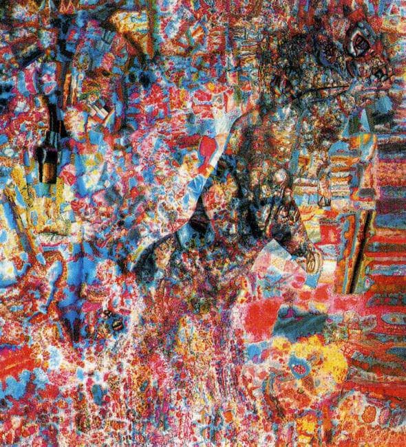 Beast (Wolf Cub) by Pavel Filonov — hand-painted abstract oil painting reproduction on canvas