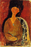 Beatrice Hastings, Seated by Amedeo Modigliani — hand-painted portrait oil painting reproduction on canvas