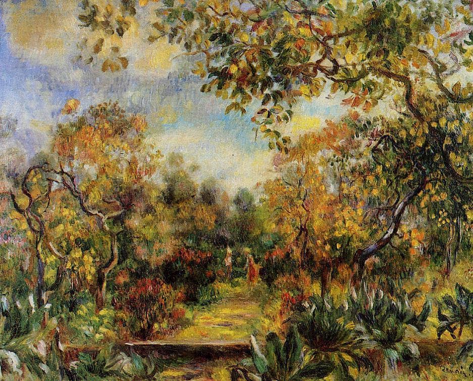Beaulieu Landscape by Pierre-Auguste Renoir — hand-painted botanical oil painting reproduction on canvas