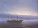 Before battle. Ship. Constantinople by Ivan Aivazovsky — ships oil painting wall art, Romanticism