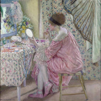 Before Her Appearance by Frederick Carl Frieseke — hand-painted portrait oil painting reproduction on canvas