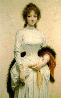 Before the ball by Diogène Maillart — hand-painted portrait oil painting reproduction on canvas