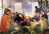 Before the Royal Visit by Anna Ancher — hand-painted portrait oil painting reproduction on canvas