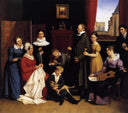 Begas with Family by Carl Joseph Begas — group oil painting wall art