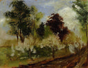 Belgian Landscape by Auguste Rodin — forest oil painting wall art, Impressionism