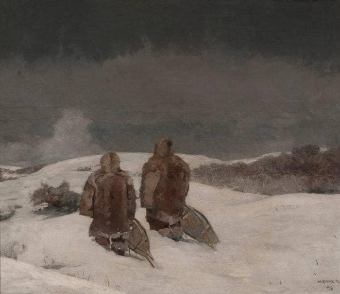 Below Zero by Winslow Homer — hand-painted landscape oil painting reproduction on canvas