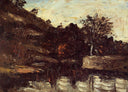 Bend in the River by Paul Cezanne — rural oil painting wall art, Romanticism