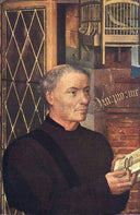 Benefactor with Bird Cage by Matthias Grünewald — male oil painting wall art, Northern Renaissance