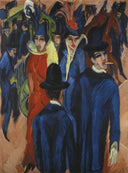 Berlin Street Scene by Ernst Ludwig Kirchner — group oil painting wall art, Expressionism