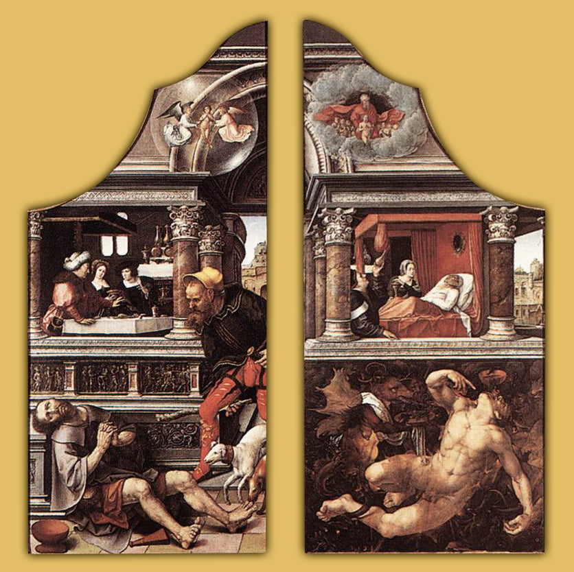 Triptych of Virtue of Patience (closed) - Bernard Van Orley