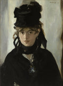 Berthe Morisot with a bouquet of violets by Edouard Manet — hand-painted portrait oil painting reproduction on canvas