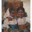 Best friends by Romualdo Locatelli — children oil painting wall art, Expressionism