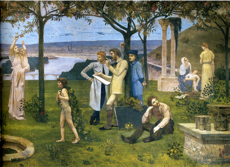 Between Art and Nature (detail) - Pierre Puvis de Chavannes