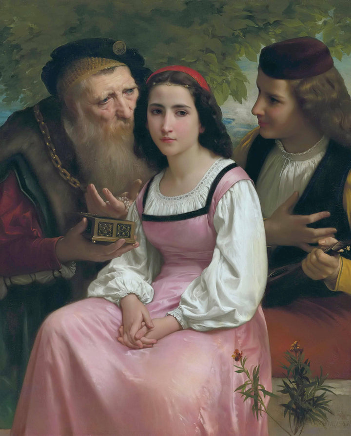 Between wealth and love by William-Adolphe Bouguereau — hand-painted cultural oil painting reproduction on canvas