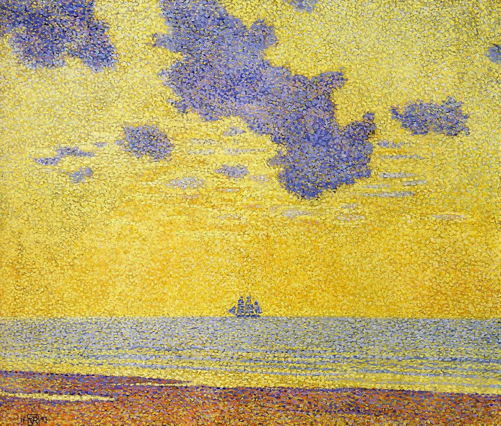 Big Clouds by Theo van Rysselberghe — hand-painted geometric oil painting reproduction on canvas