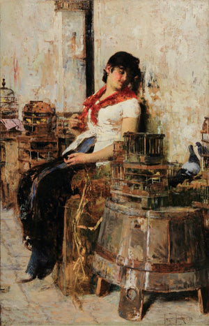 Bird seller - Giacomo Favretto