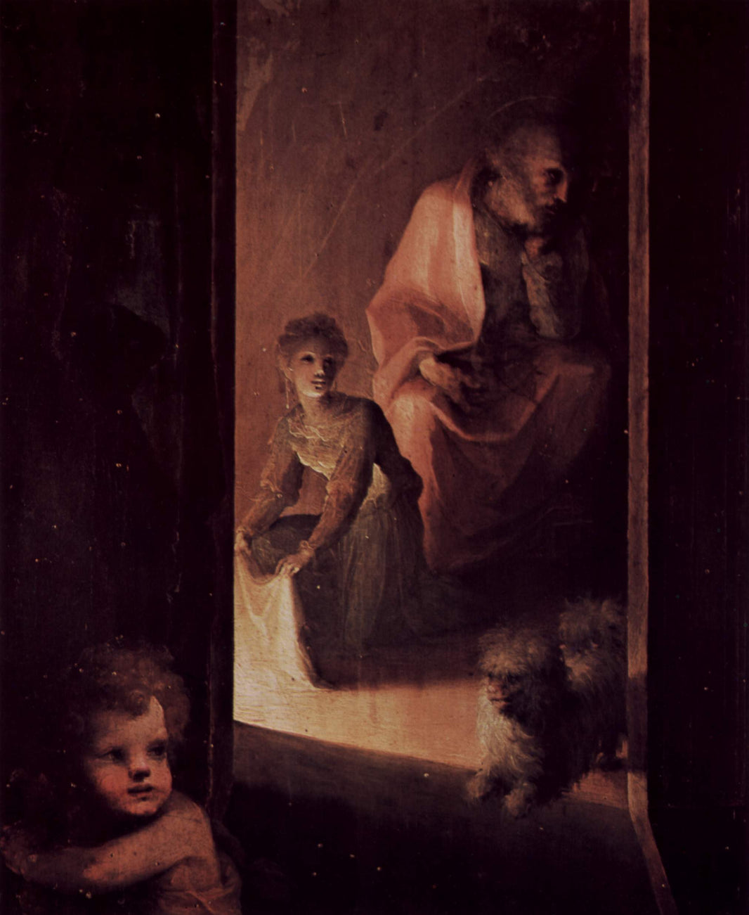 Birth of the Virgin (detail) by Domenico Beccafumi — hand-painted portrait oil painting reproduction on canvas