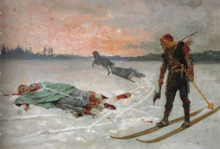 Bishop Henry killed by Lalli - Albert Edelfelt