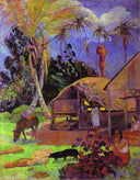 Black pigs by Paul Gauguin — hand-painted abstract oil painting reproduction on canvas