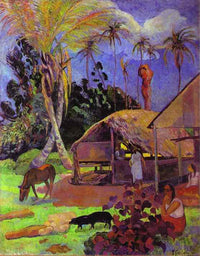 Black pigs by Paul Gauguin — hand-painted abstract oil painting reproduction on canvas