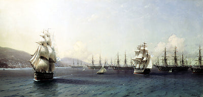 The Black Sea Fleet in Feodosia Bay before the Crimean War in dining room