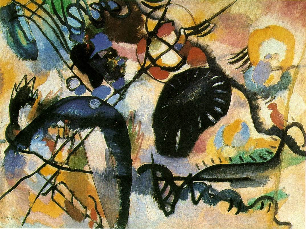 Black spot by Wassily Kandinsky — hand-painted abstract oil painting reproduction on canvas