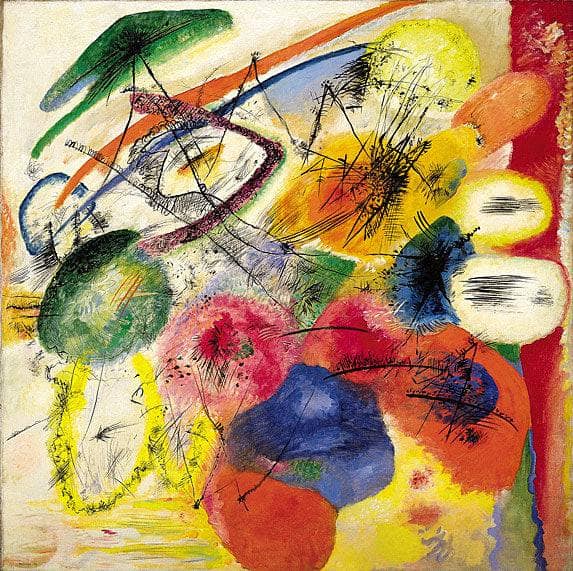 Black strokes I by Wassily Kandinsky — hand-painted abstract oil painting reproduction on canvas