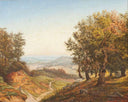 Blick Aus Dem Wald Ins Tal by Andreas Achenbach — rural oil painting wall art, Romanticism
