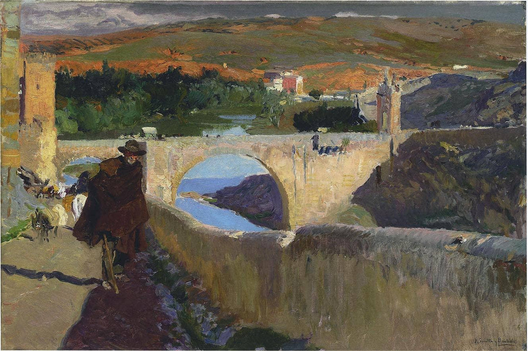 Blind Man of Toledo by Joaquín Sorolla — hand-painted landscape oil painting reproduction on canvas