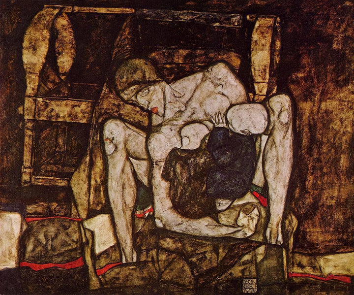 Blind Mother by Egon Schiele — hand-painted abstract oil painting reproduction on canvas