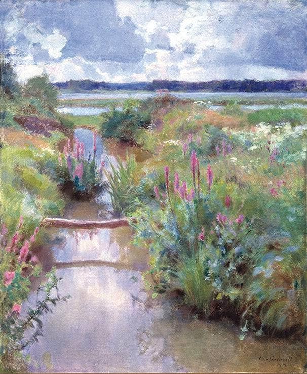 Blommande Sommar by Eero Järnefelt — hand-painted botanical oil painting reproduction on canvas