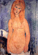 Blonde nude by Amedeo Modigliani — hand-painted nude oil painting reproduction on canvas