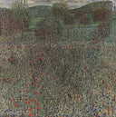 Blooming field by Gustav Klimt — hand-painted botanical oil painting reproduction on canvas